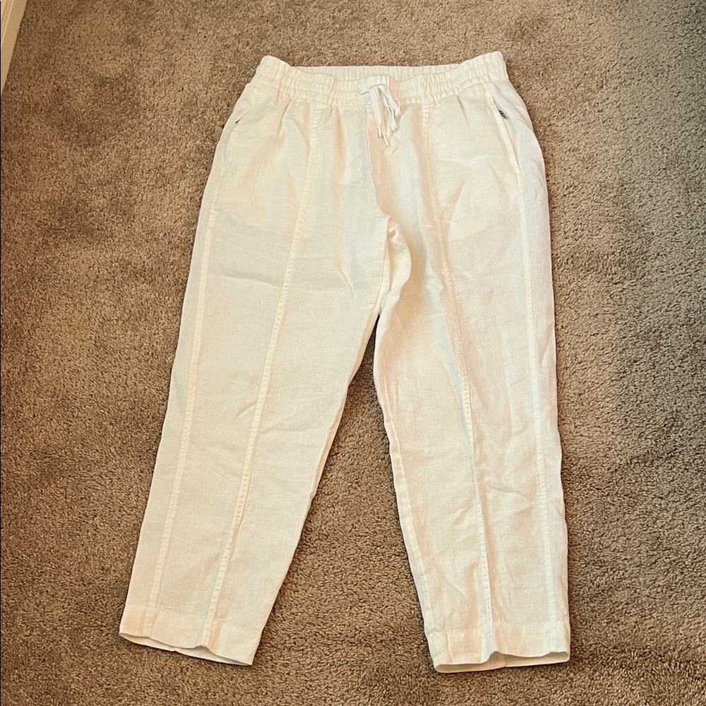 Athleta Linen High Rise Ankle Pants - Picture 1 of 9